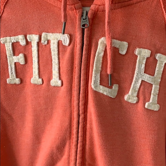 coral zip-up sweatshirt - Picture 4 of 5